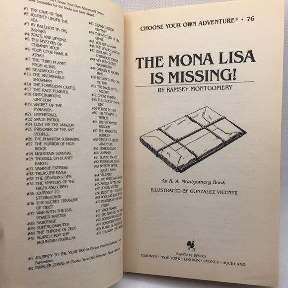 Choose Your Own Adventure #76 The Mona Lisa is Missing! By Ramsey Montgomery - Picture 5 of 8